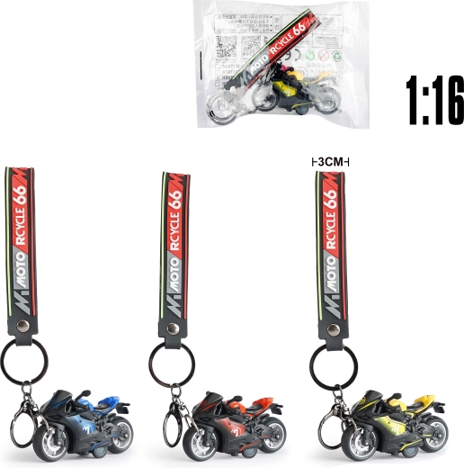 Portachiavi con modello in metallo della moto DUCATI 1:16