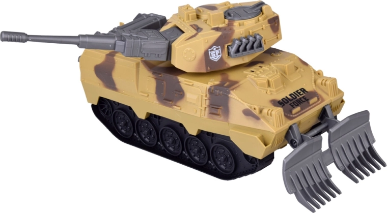 Carro armato con torretta girevole e lama anteriore