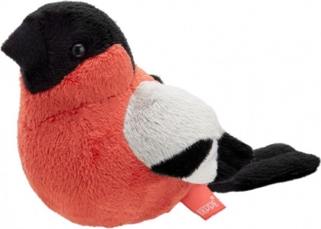 Uccello di peluche, ciuffolotto comune, 13 cm