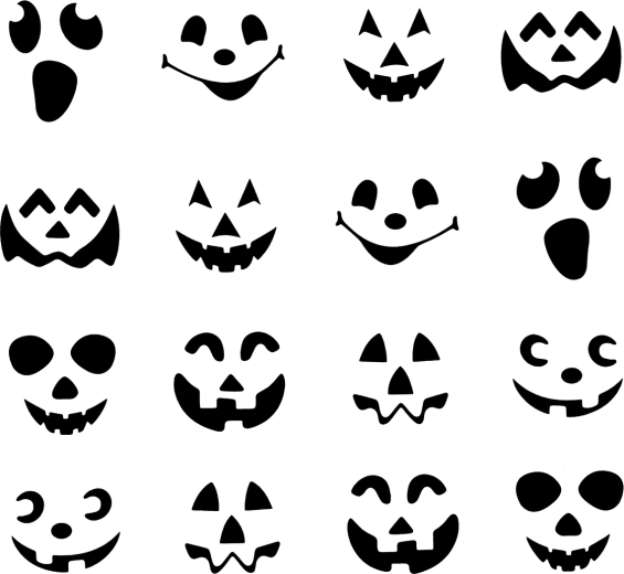 Facce di zucca di Halloween