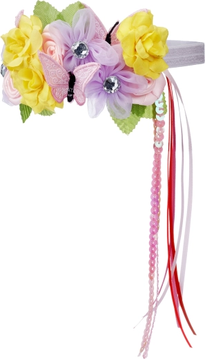Costume da fata Danae per bambina con mantello, cerchietto e bacchetta, 5–7 anni