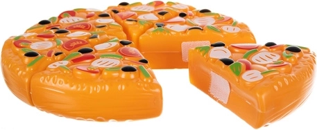 Pizza con velcro: taglio come nella realtà