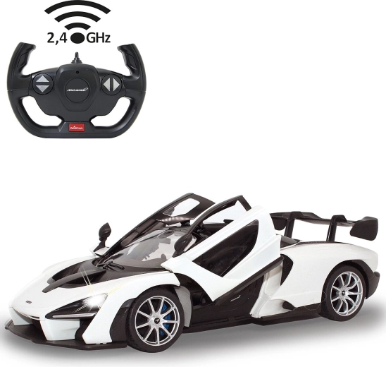 Auto RC Jamara McLaren Senna 1:14 bianca, 2,4 GHz, con porte apribili manualmente