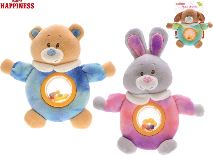 Animaletto di peluche con sonaglino Baby Happiness 17 cm