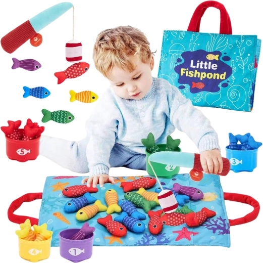 Woopie Piccolo pescatore set educativo per imparare a contare, 22 pezzi
