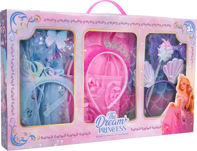 Set di gonne da principessa e accessori 3 in 1