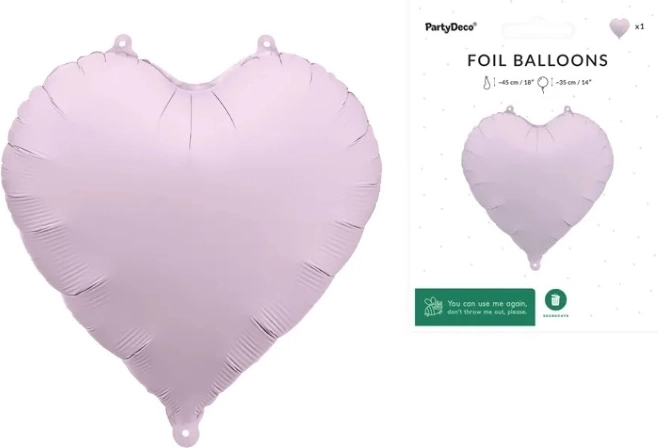 Palloncino in foil a forma di cuore viola 45 cm