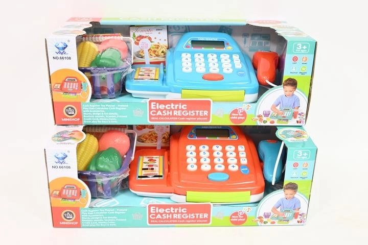 Cassa giocattolo per bambini a batterie per giocare al negozio
