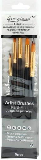Set di pennelli tondi 2, 6, 8, 10 e 12