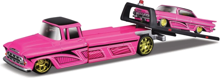 Maisto Design Elite Transport Chevrolet Flatbed e Chevrolet Impala SS 1:64