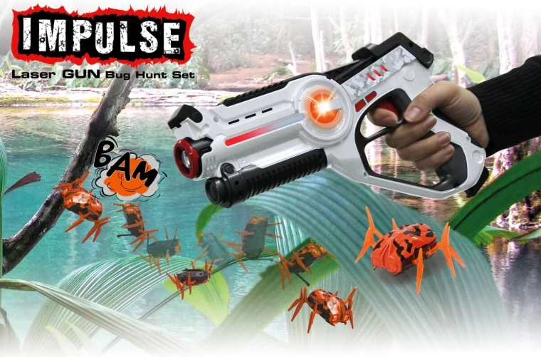 Impulse pistola laser Bug Hunt Set bianca/arancione