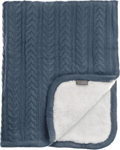VINTER & BLOOM coperta cuddly storm blue