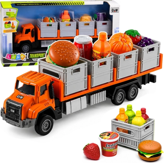 Camion da trasporto con alimenti 1:55 arancione
