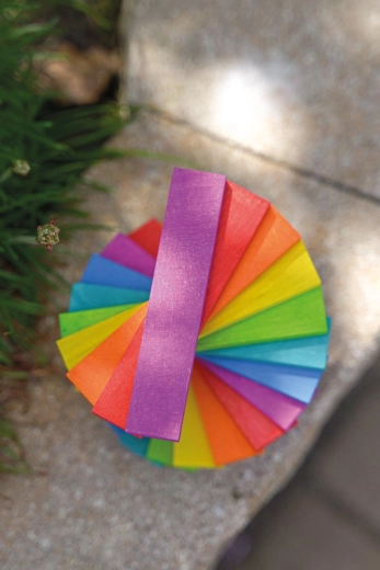 Colori dell’arcobaleno per comporre motivi e ordinare