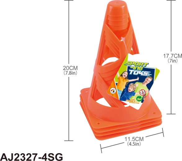 Coni da allenamento 18 cm – set di 4 pezzi