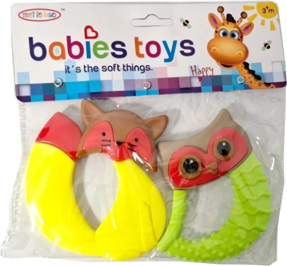 Set di massaggiagengive volpe e civetta per neonati