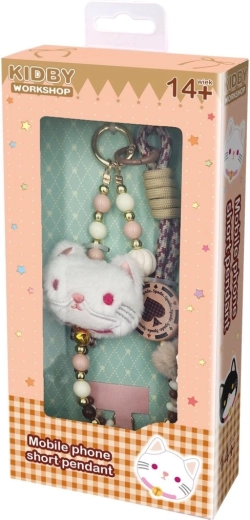 Pendente per telefono Toys Inn con gatto bianco