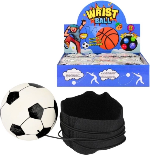 Pallina da calcio con elastico da polso