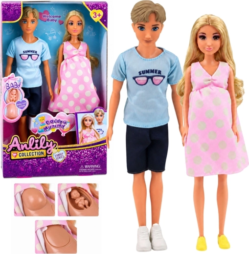 Famiglia Anlily – mamma in gravidanza, papà e bebè