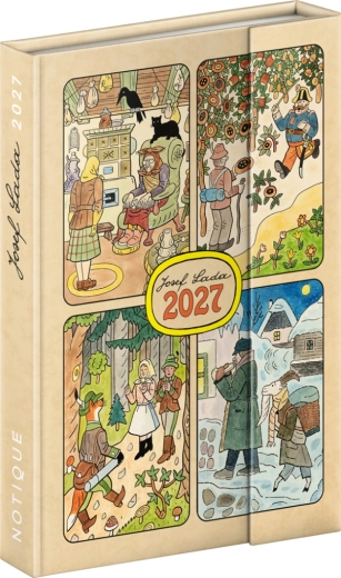 Agenda settimanale magnetica Notique Josef Lada 2027 11 × 16 cm
