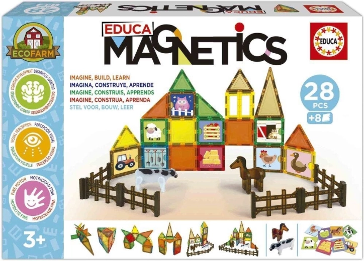 Educa costruzione magnetica Magnetics fattoria eco 28 pezzi