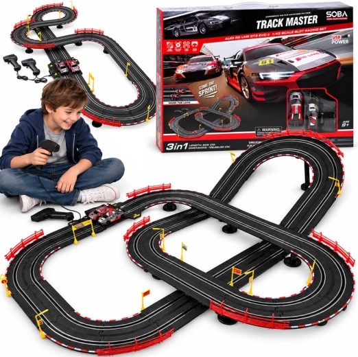 Pista elettrica da corsa Track Master Audi R8 LMS GT3 EVO II 525 cm