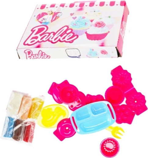 Pasta modellabile BARBIE pasticceria – set creativo con stampini