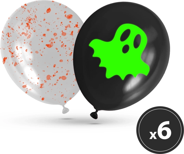 Set di palloncini fosforescenti di Halloween, 6 pezzi