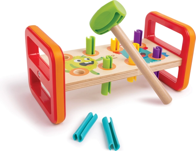 Gioco martella-chiodini con martelletto per bambini