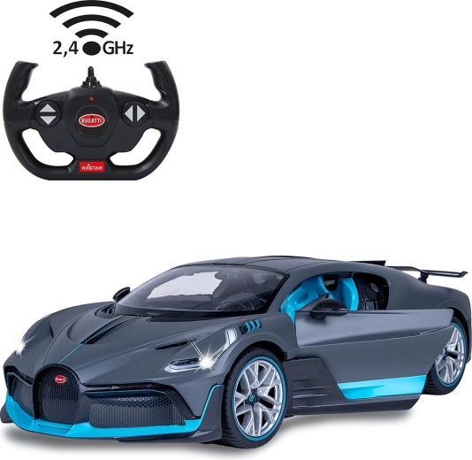 Auto RC Jamara Bugatti Divo 1:14 grigia 2,4 GHz con porte ad apertura manuale