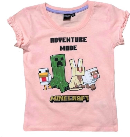 Maglietta rosa Minecraft