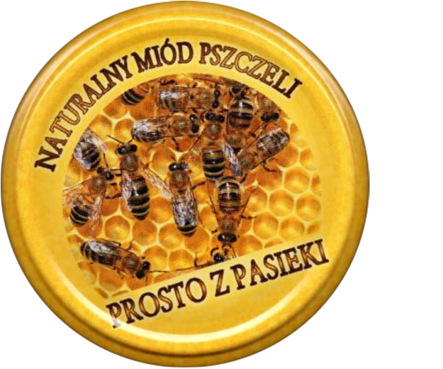 Set di coperchi per barattoli FI 82 "MIÓD PSZCZOŁA" – 10 pz