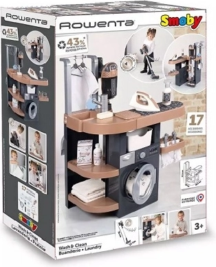 Lavanderia per bambini Smoby Rowenta con accessori