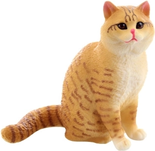Figurina di gatto in plastica