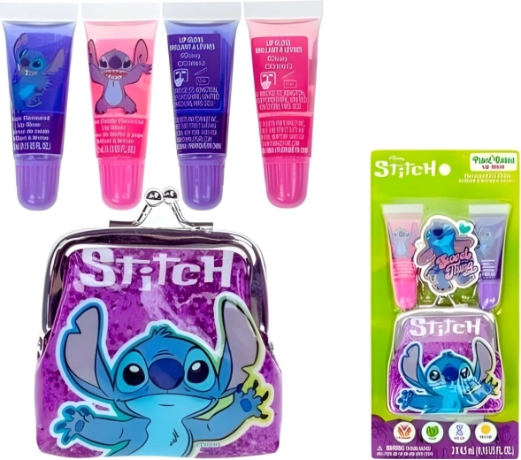 Set portafoglio e 2 gel labbra Stitch