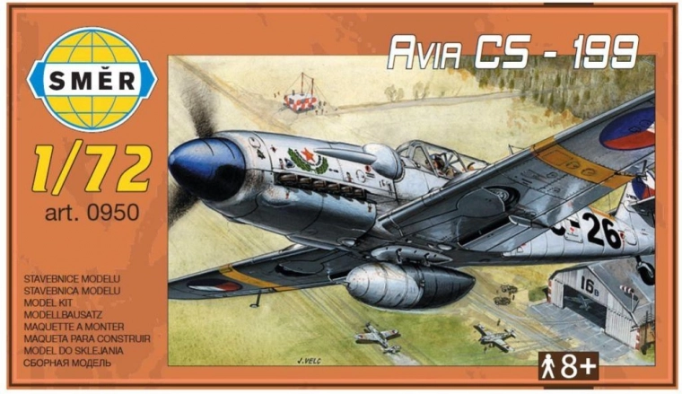 Modello di aereo Avia CS-199 plastica 1:?? 13,7 × 12,6 cm