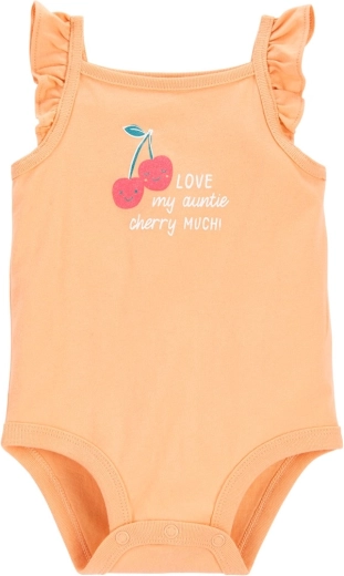 Body con spalline CARTER'S orange cherry per bambina - 1 pezzo – 18m