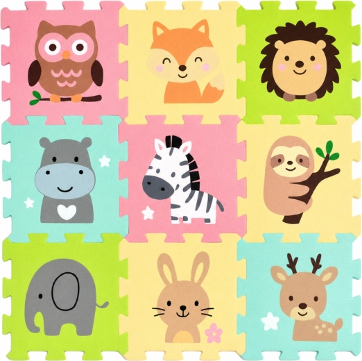 Petite&Mars puzzle da pavimento in schiuma Nexli safari friends 9 pz