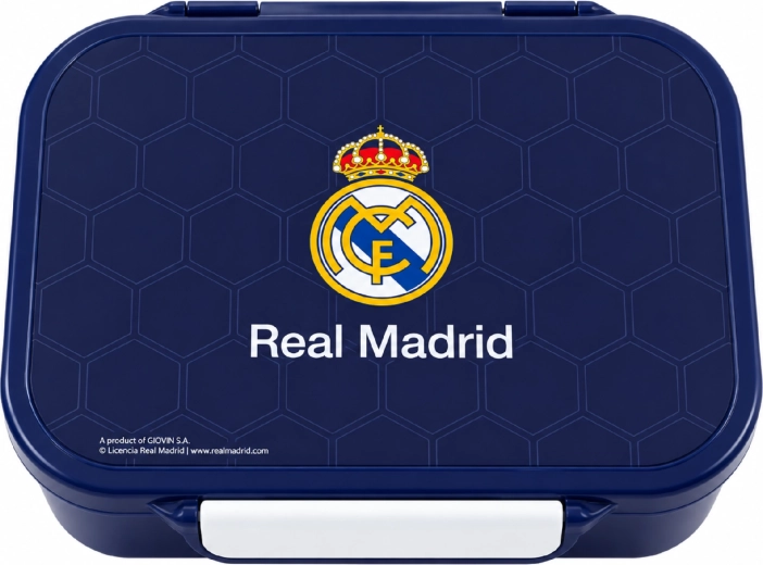 Porta merenda a tre scomparti Real Madrid blu scuro