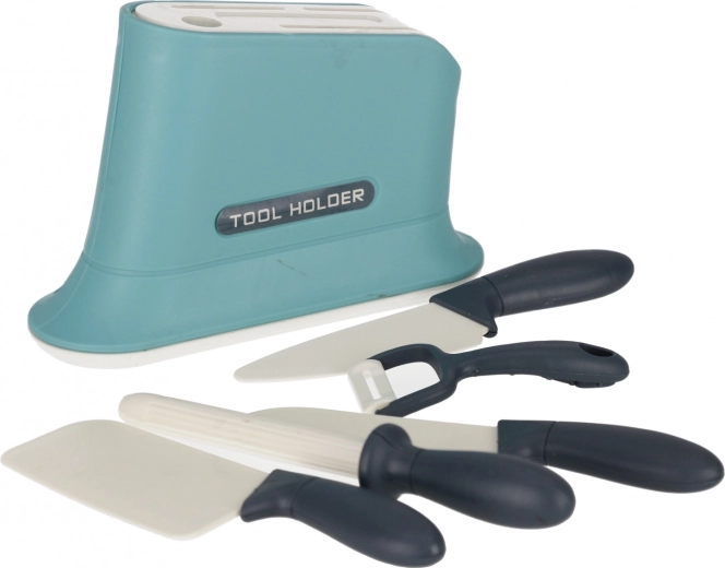 Set di coltelli da cucina con supporto e pelapatate