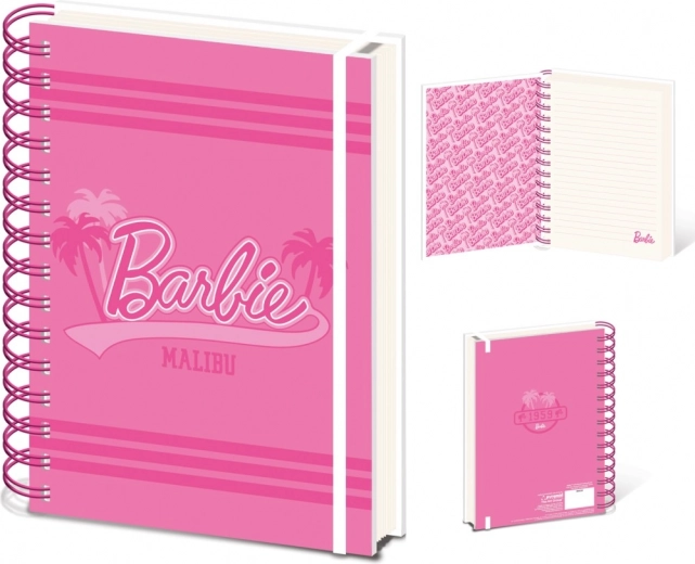 Blocco ad anelli A5 BARBIE (Malibu) – a righe