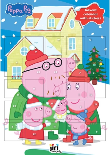 Calendario dell’Avvento con adesivi Peppa Pig