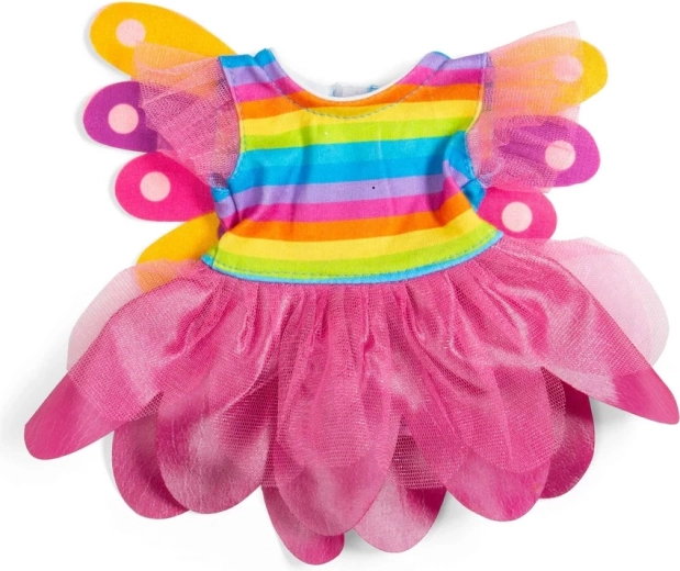 Bigjigs Toys vestito da fata arcobaleno con ali per bambola da 34 cm