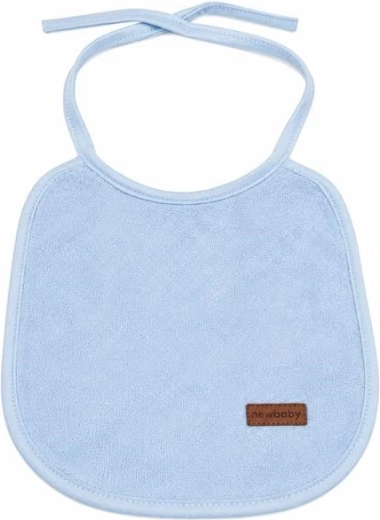 Bavaglino in spugna per bambini New Baby con fodera in PVC blu