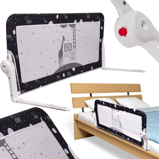 Barriera protettiva nera per letto 120 cm