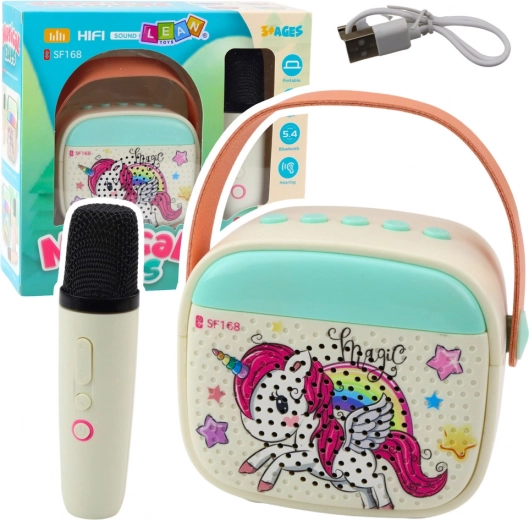 Set karaoke per bambini con unicorno e microfono Bluetooth