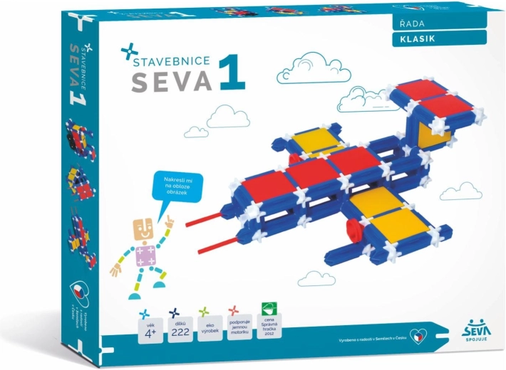 Set di costruzioni SEVA Classic 1 – 222 pezzi