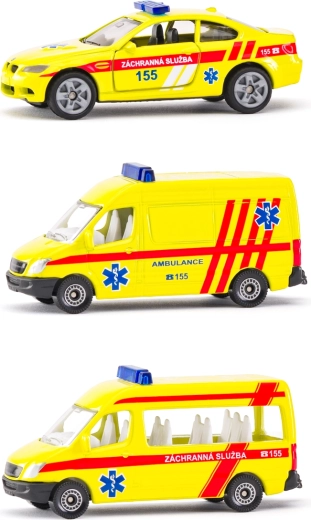 Siku versione ceca set ambulanza 3 veicoli
