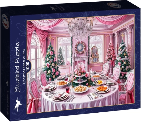 Puzzle Bluebird Banchetto natalizio in rosa da 1000 pezzi