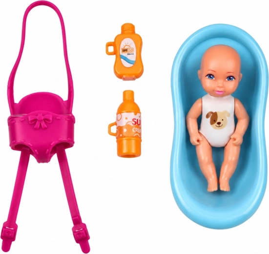 Bagnetto e cura del bebè come nella realtà